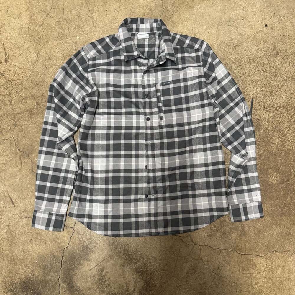 Columbia Outdoor Elements II Flannel Size M Gray Plaid